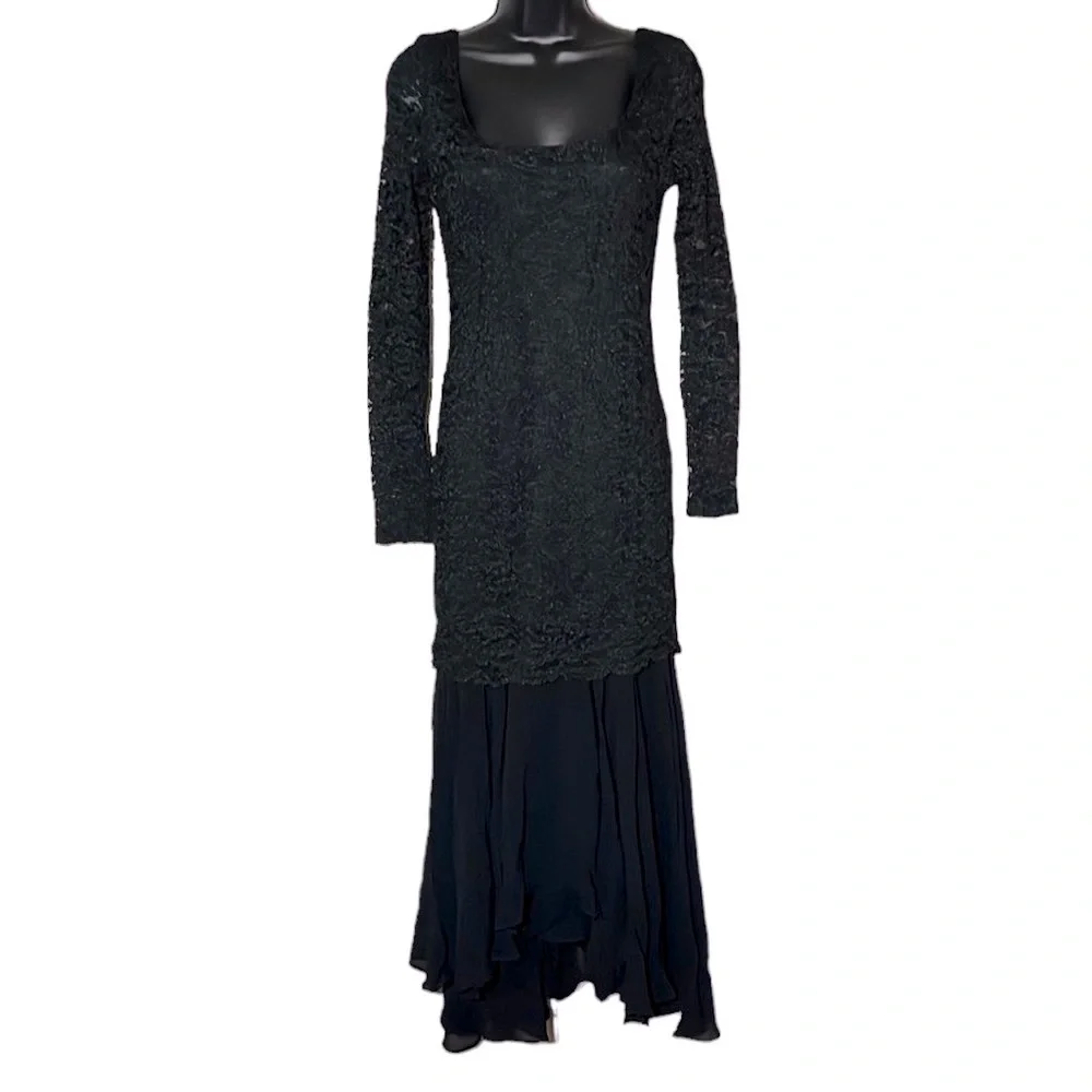Laundry by Shelli Segal Size 10 Designer Black Lace Dress Laundry by Shelli Segal Size 10 Designer Black Lace Dress